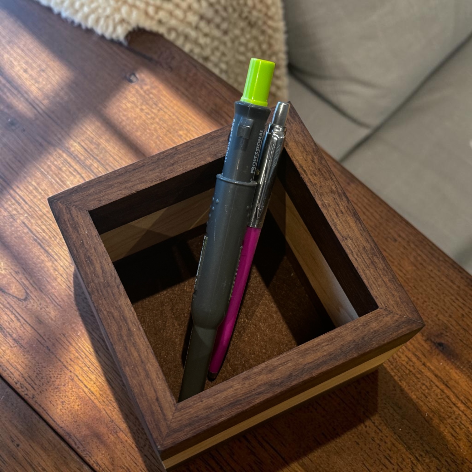 Desk Organiser - Walnut & Maple - Image 2